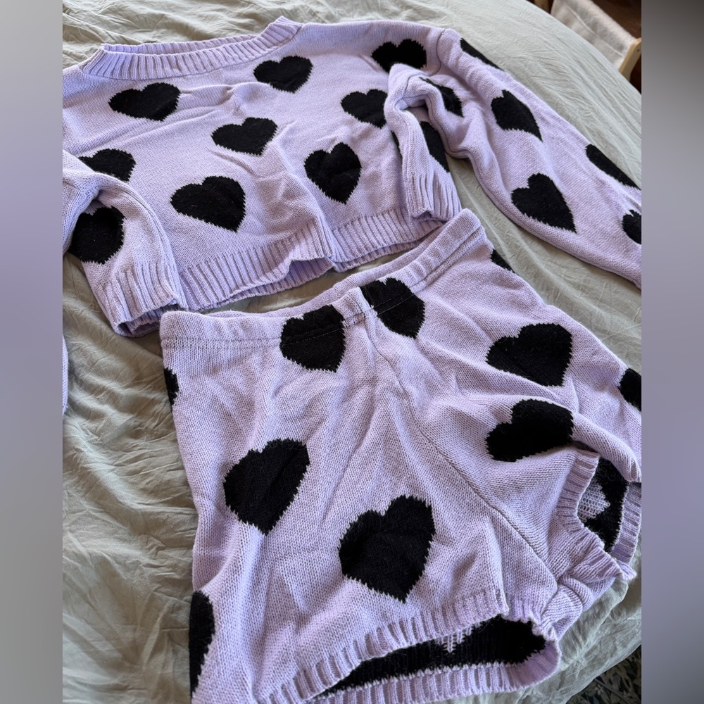 Nasty Gal 2pc Knit Sweater Lounge Set
